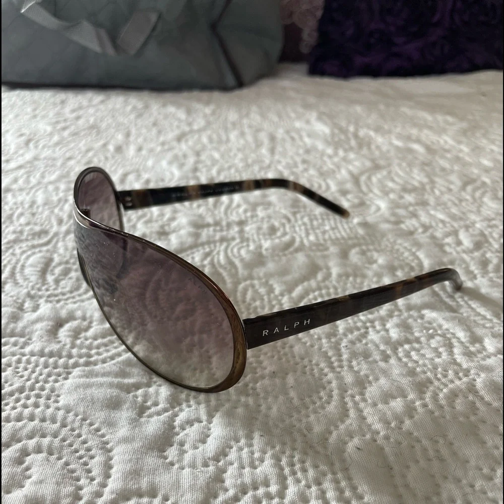 Ralph Lauren Brown Gradient Aviator Sunglasses - Picture 3 of 3